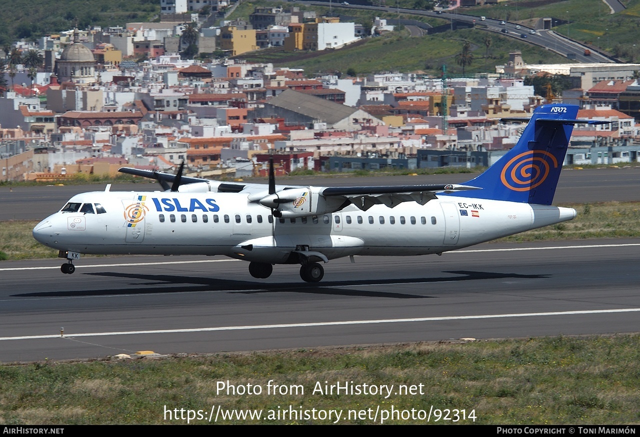 Aircraft Photo of EC-IKK | ATR ATR-72-201 | Islas Airways | AirHistory.net #92314