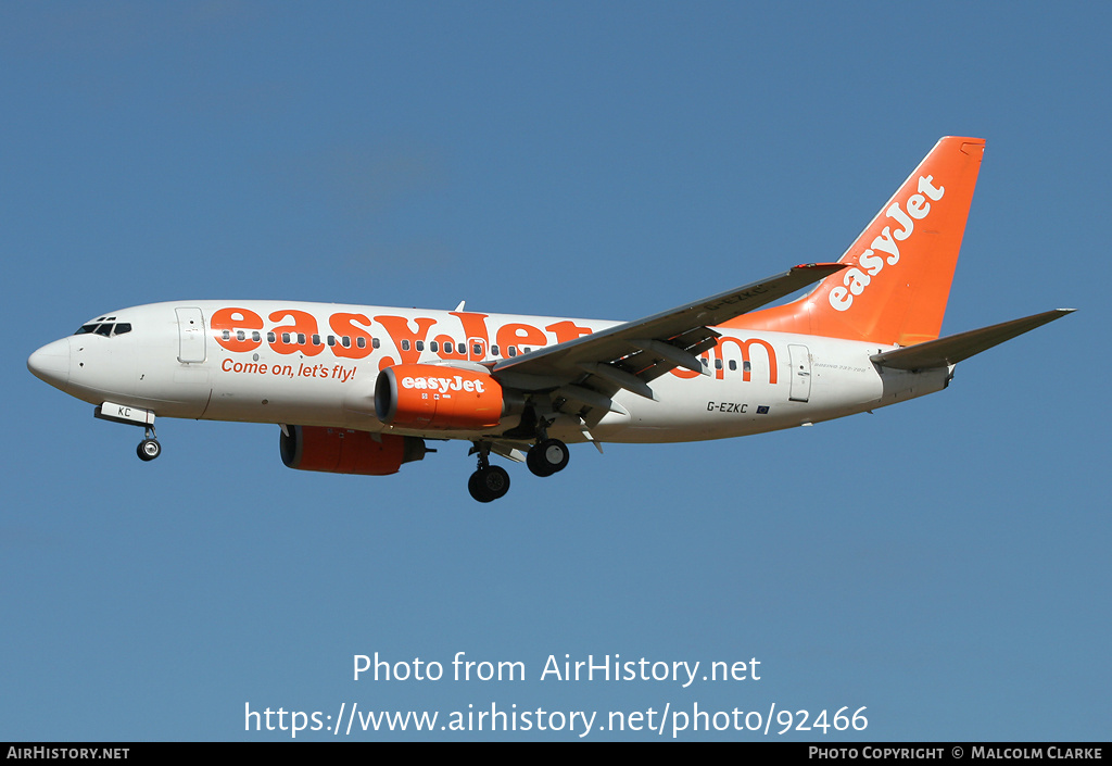 Aircraft Photo of G-EZKC | Boeing 737-73V | EasyJet | AirHistory.net #92466