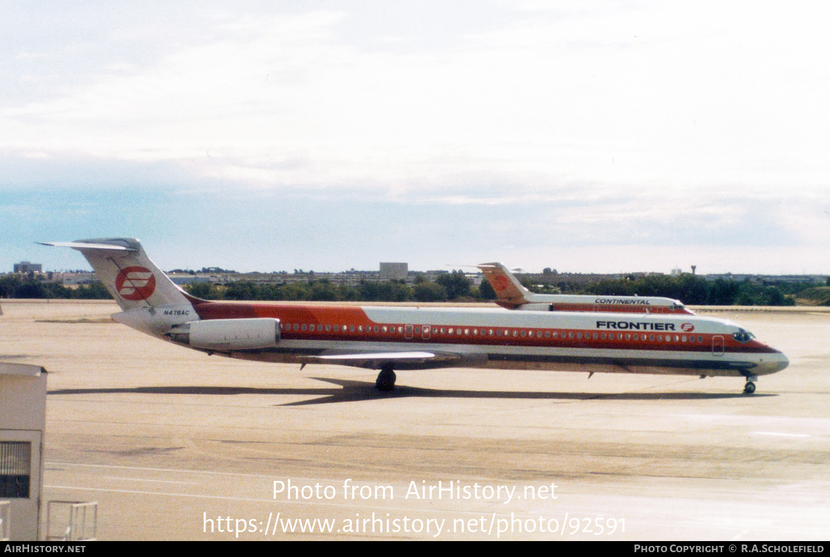 Aircraft Photo of N478AC | McDonnell Douglas MD-82 (DC-9-82) | Frontier Airlines | AirHistory.net #92591