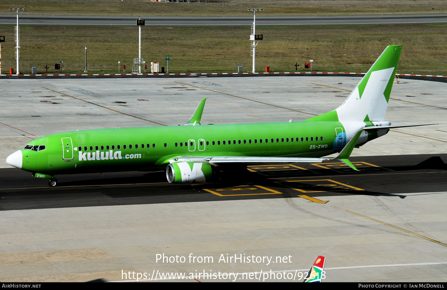 Aircraft Photo of ZS-ZWD | Boeing 737-8LD | Kulula | AirHistory.net #92618