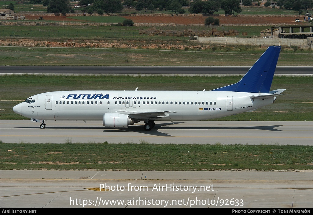 Aircraft Photo of EC-IFN | Boeing 737-46B | Futura International Airways | AirHistory.net #92633