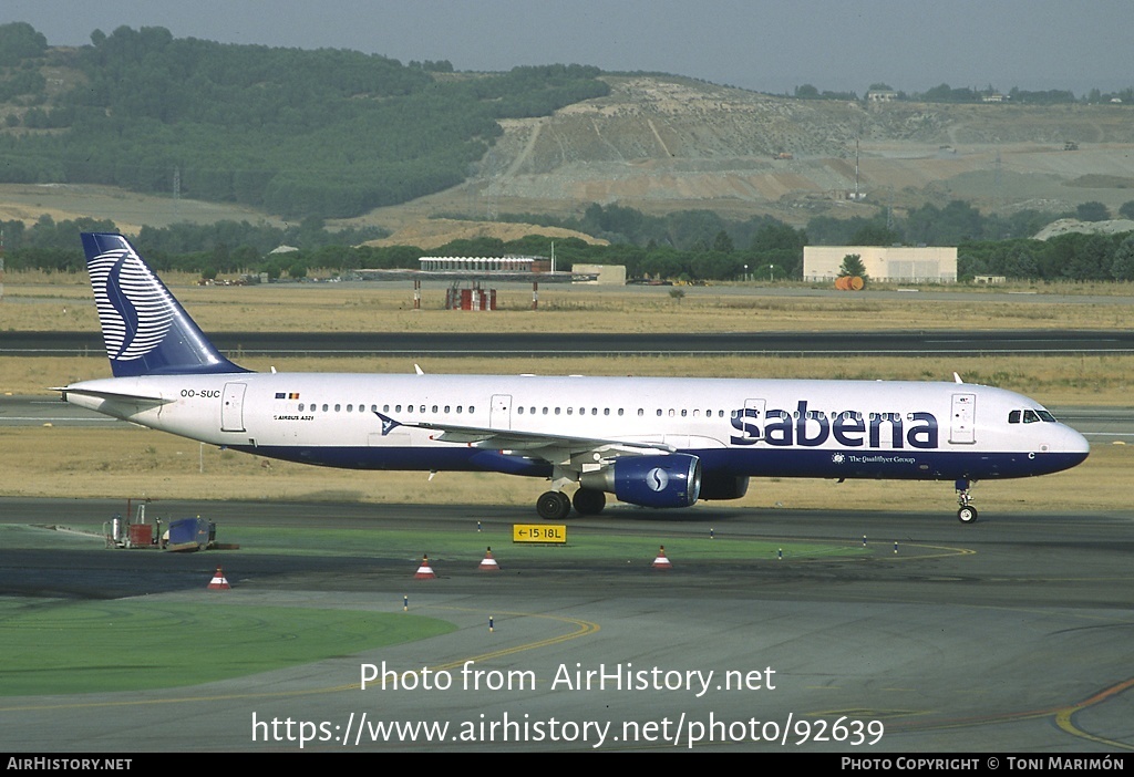 Aircraft Photo of OO-SUC | Airbus A321-211 | Sabena | AirHistory.net #92639