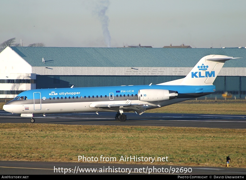 Aircraft Photo of PH-JCH | Fokker 70 (F28-0070) | KLM Cityhopper | AirHistory.net #92690
