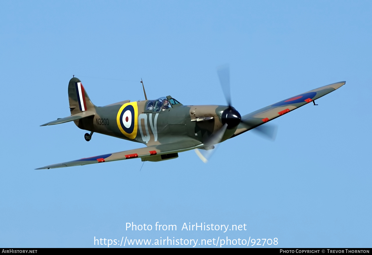 Aircraft Photo of G-CFGJ / N3200 | Supermarine 300 Spitfire Mk1A | UK - Air Force | AirHistory.net #92708