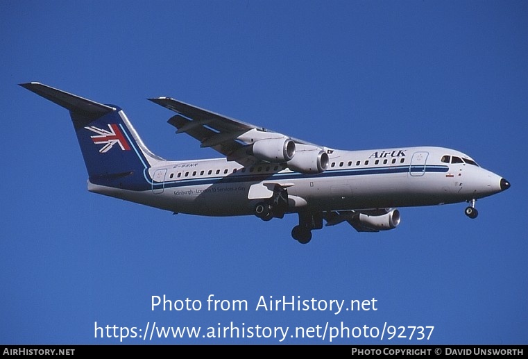 Aircraft Photo of G-BSNR | British Aerospace BAe-146-300 | Air UK | AirHistory.net #92737
