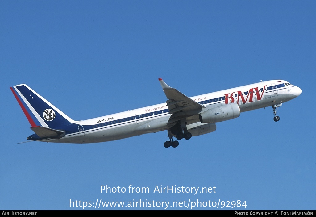 Aircraft Photo of RA-64016 | Tupolev Tu-204-100 | KMV - Kavkazskie Mineralnye Vody | AirHistory.net #92984