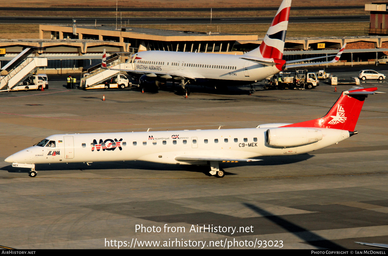 Aircraft Photo of C9-MEK | Embraer ERJ-145MR (EMB-145MR) | MEX - Moçambique Expresso | AirHistory.net #93023