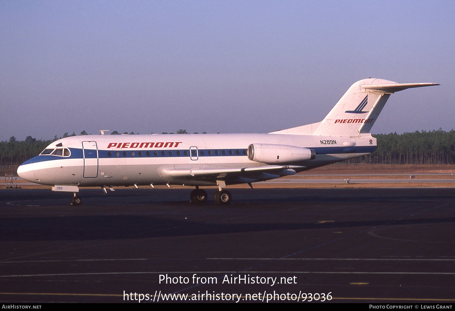 Aircraft Photo of N289N | Fokker F28-1000 Fellowship | Piedmont Airlines | AirHistory.net #93036