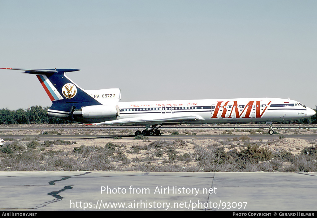 Aircraft Photo of RA-85722 | Tupolev Tu-154M | KMV - Kavkazskie Mineralnye Vody | AirHistory.net #93097