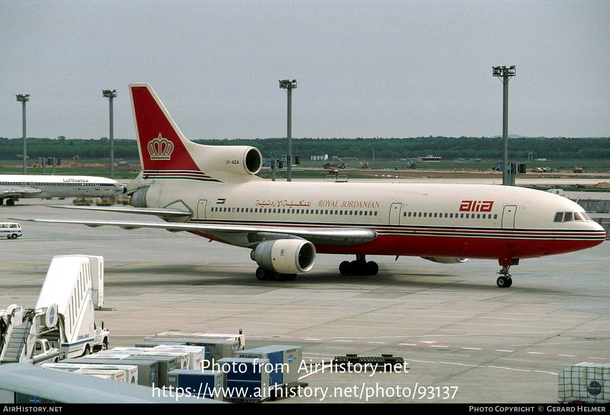 Aircraft Photo of JY-AGA | Lockheed L-1011-385-3 TriStar 500 | Alia - The Royal Jordanian Airline | AirHistory.net #93137