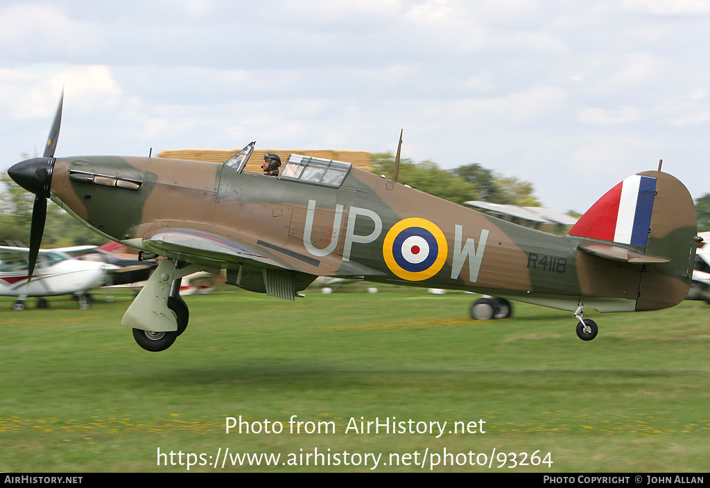 Aircraft Photo of G-HUPW / R4118 | Hawker Hurricane Mk1 | UK - Air Force | AirHistory.net #93264