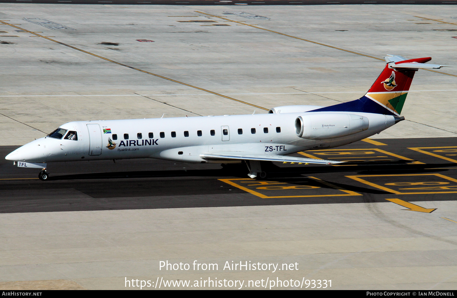 Aircraft Photo of ZS-TFL | Embraer ERJ-135LR (EMB-135LR) | Airlink | AirHistory.net #93331