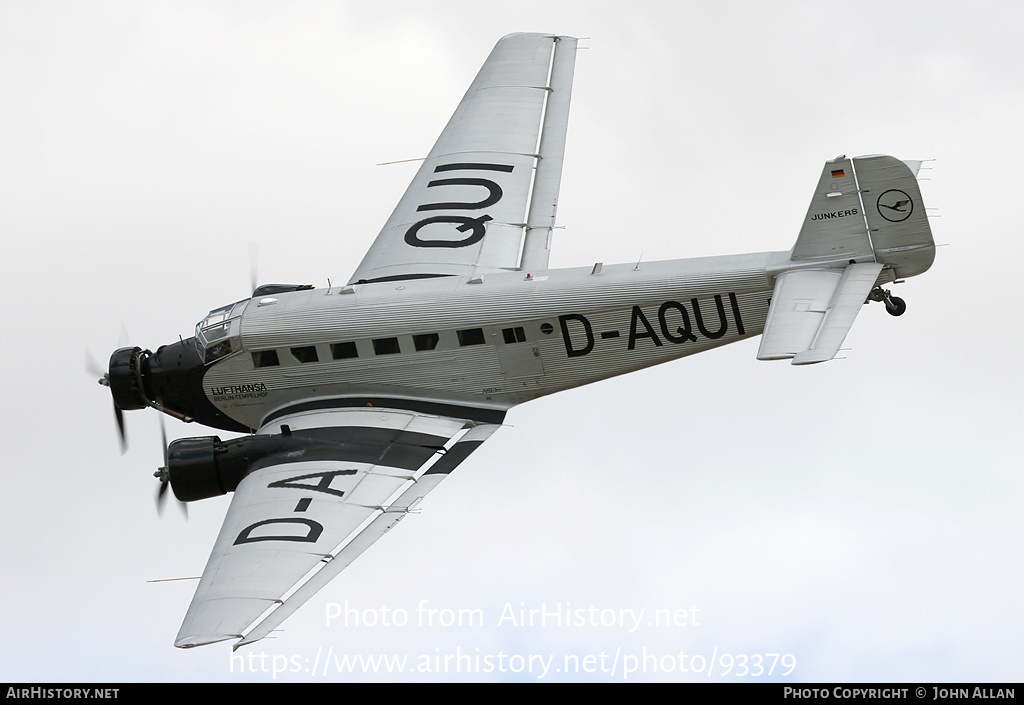 Aircraft Photo of D-CDLH | Junkers Ju 52/3m g8e | Deutsche Luft Hansa | AirHistory.net #93379