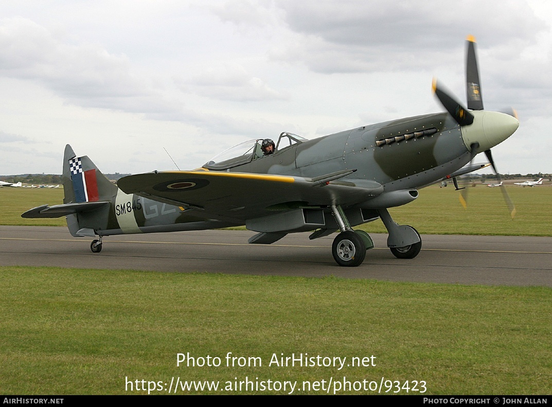 Aircraft Photo of G-BUOS / SM845 | Supermarine 394 Spitfire FR18E | UK - Air Force | AirHistory.net #93423