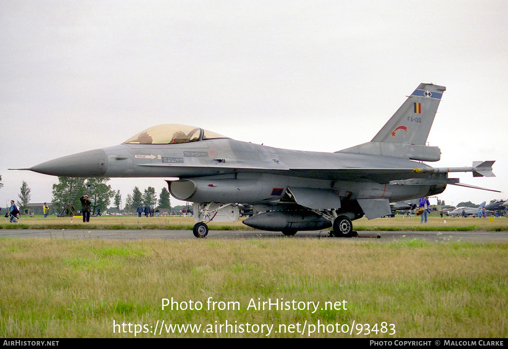 Aircraft Photo of FA-130 | General Dynamics F-16A Fighting Falcon | Belgium - Air Force | AirHistory.net #93483