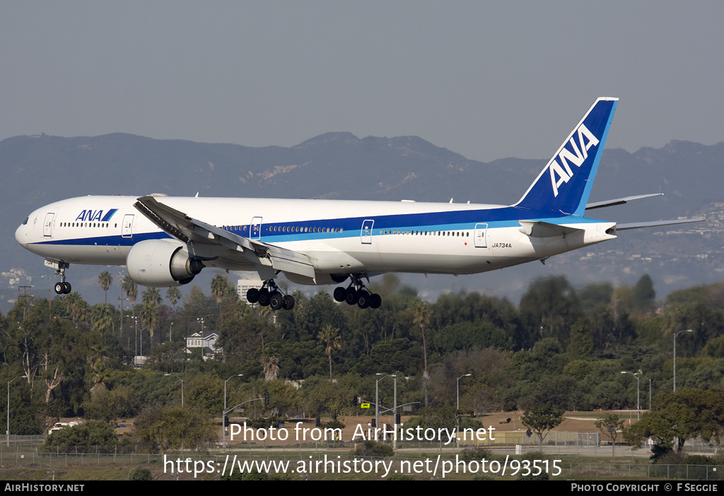 Aircraft Photo of JA734A | Boeing 777-381/ER | All Nippon Airways - ANA | AirHistory.net #93515