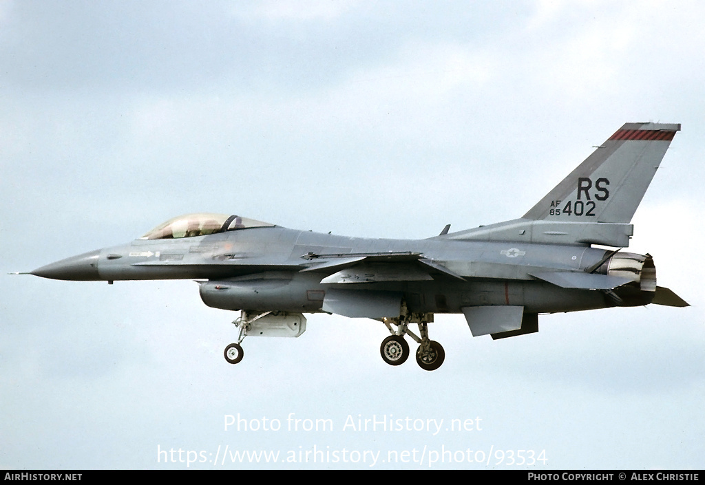 Aircraft Photo of 85-1402 / AF85-402 | General Dynamics F-16C Fighting Falcon | USA - Air Force | AirHistory.net #93534