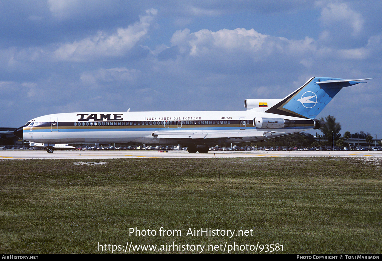 Aircraft Photo of HC-BRI / FAE-560 | Boeing 727-230/Adv | TAME - Transportes Aéreos Militares Ecuatorianos | AirHistory.net #93581