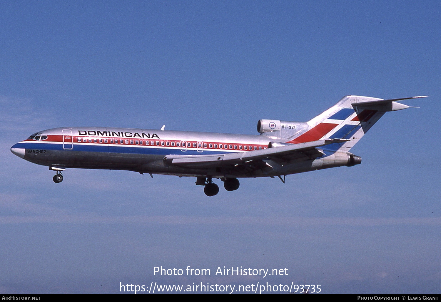 Aircraft Photo of HI-312 | Boeing 727-173C | Dominicana | AirHistory.net #93735