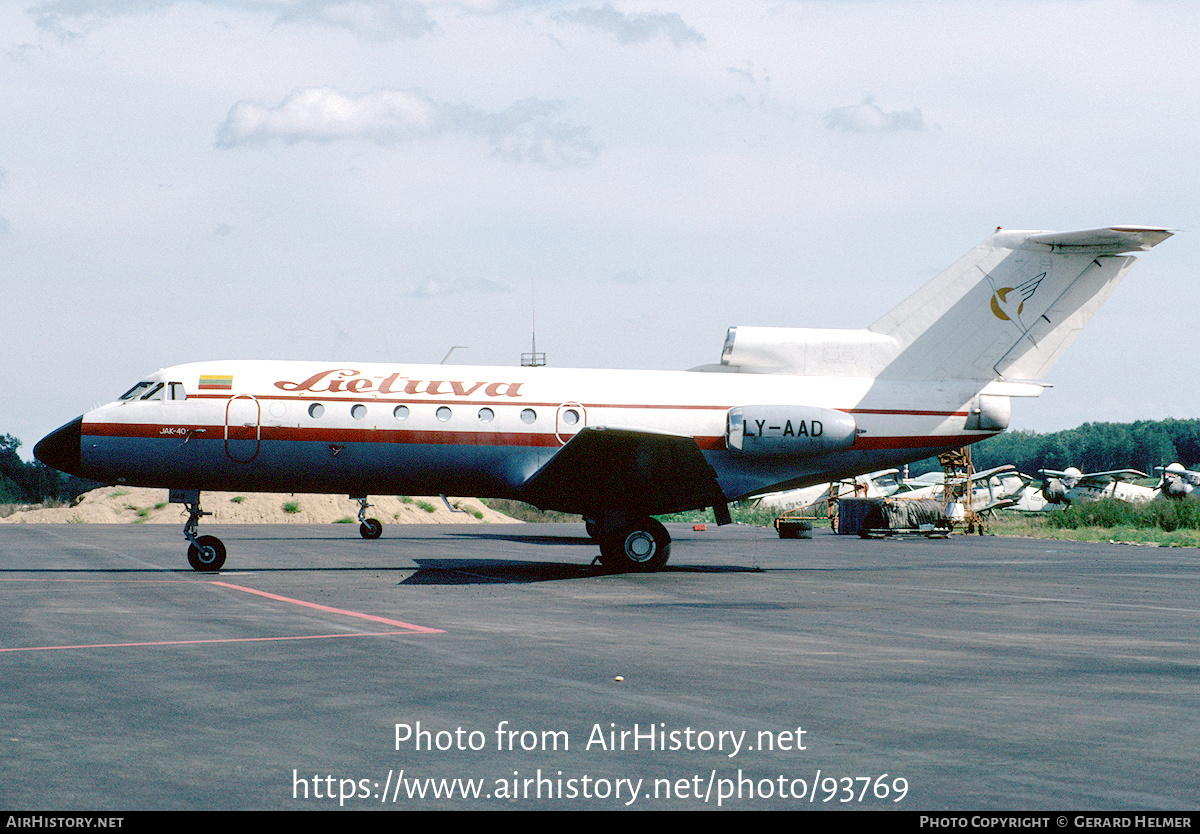 Aircraft Photo of LY-AAD | Yakovlev Yak-40 | Aviakompanija Lietuva | AirHistory.net #93769