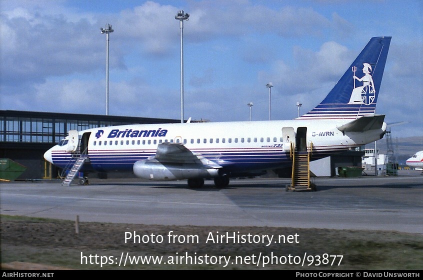 Aircraft Photo of G-AVRN | Boeing 737-204 | Britannia Airways | AirHistory.net #93877