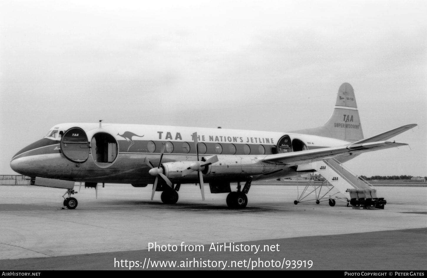 Aircraft Photo of VH-TVD | Vickers 720 Viscount | Trans-Australia Airlines - TAA | AirHistory.net #93919