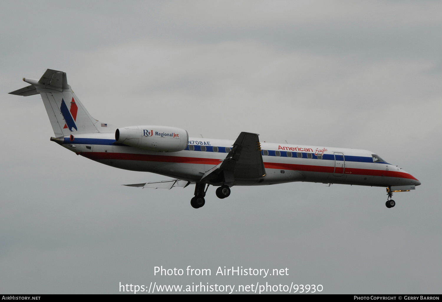 Aircraft Photo of N708AE | Embraer ERJ-135LR (EMB-135LR) | American Eagle | AirHistory.net #93930