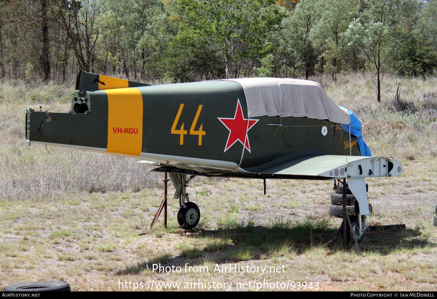 Aircraft Photo of VH-KGU / 44 yellow | Yakovlev Yak-18T | Soviet Union - Air Force | AirHistory.net #93943