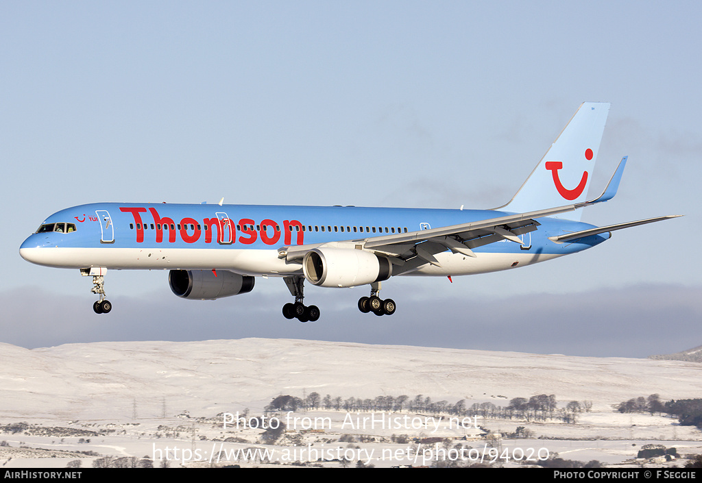 Aircraft Photo of G-OOBH | Boeing 757-236 | Thomson Airways | AirHistory.net #94020