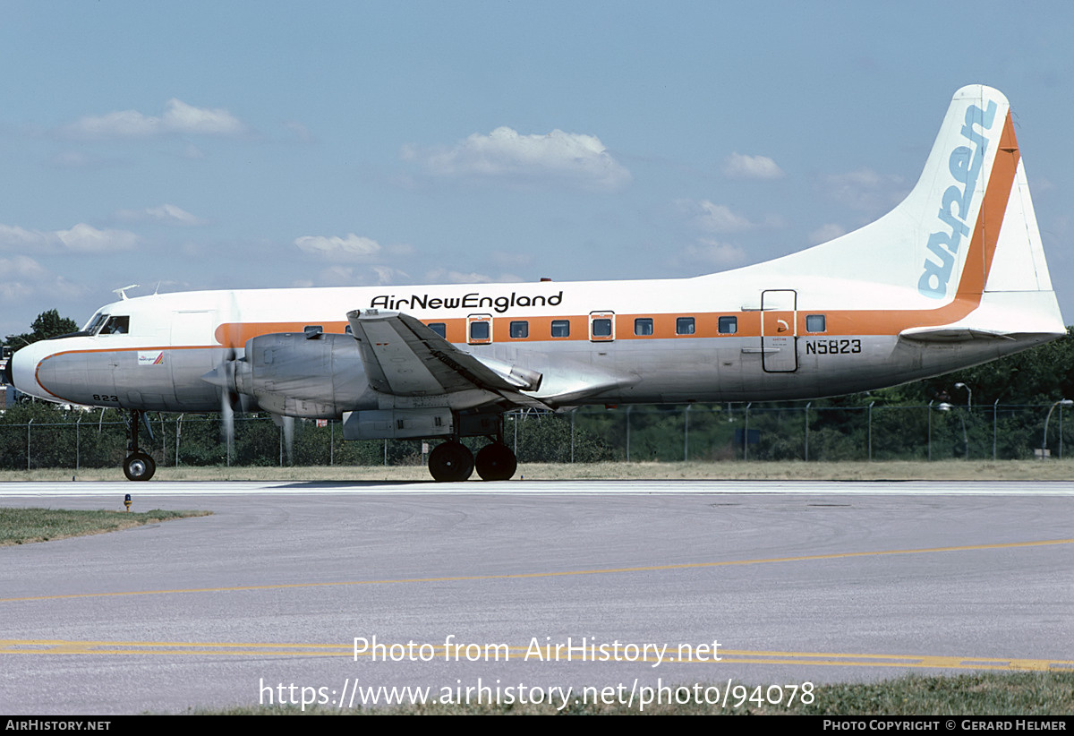 Aircraft Photo of N5823 | Convair 580 | Air New England | AirHistory.net #94078