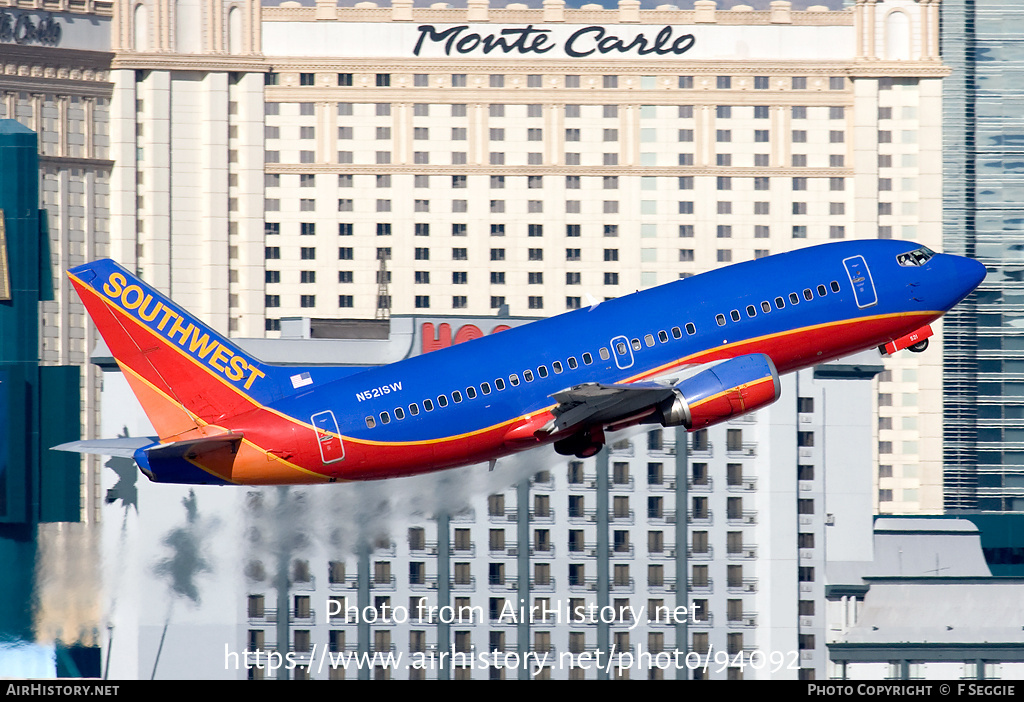 Aircraft Photo of N521SW | Boeing 737-5H4 | Southwest Airlines | AirHistory.net #94092