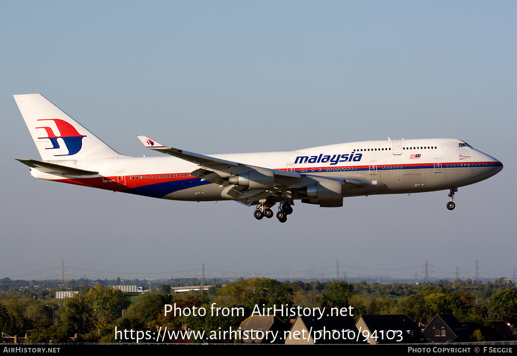 Aircraft Photo of 9M-MPI | Boeing 747-4H6 | Malaysia Airlines | AirHistory.net #94103