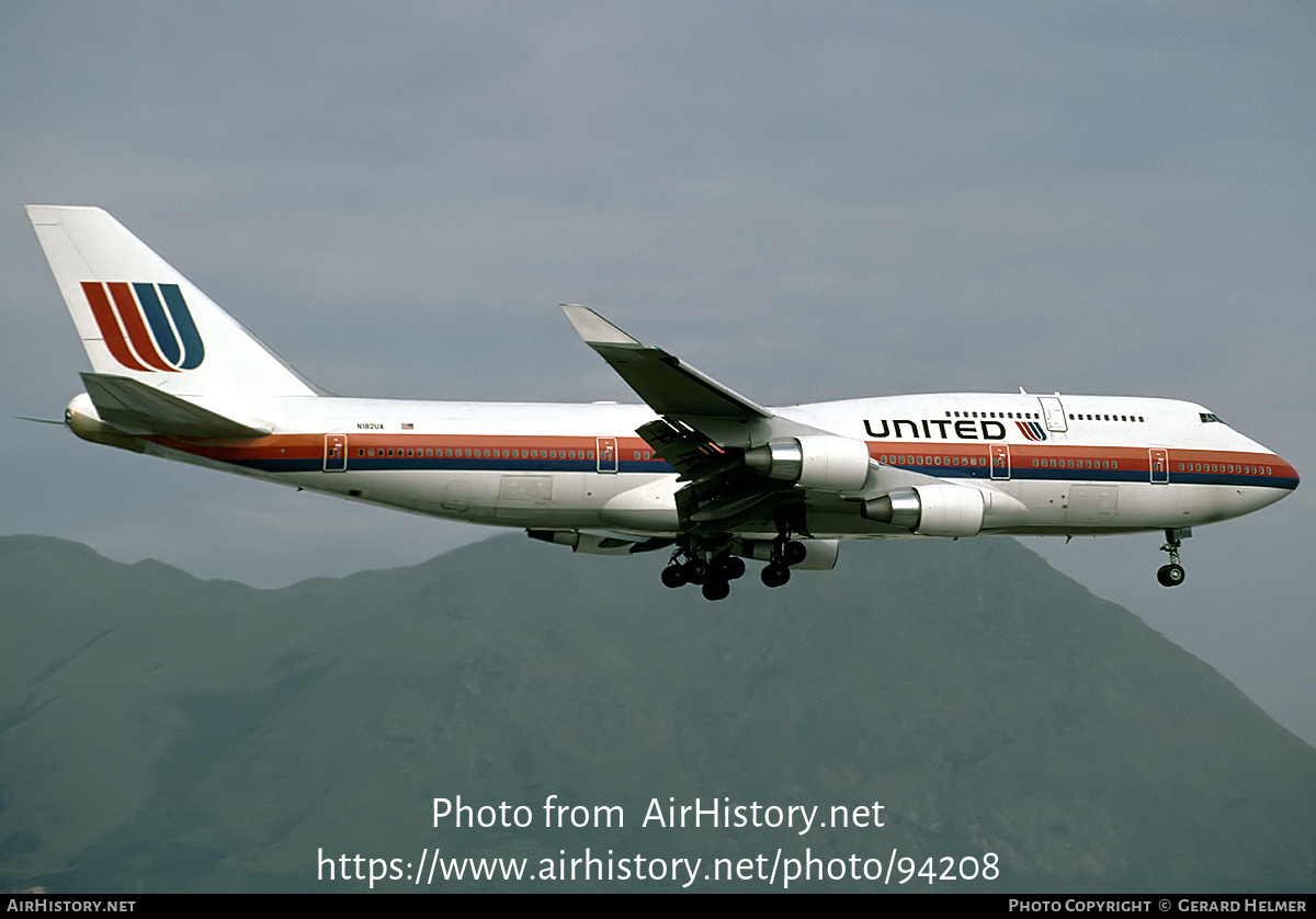 Aircraft Photo of N182UA | Boeing 747-422 | United Airlines | AirHistory.net #94208