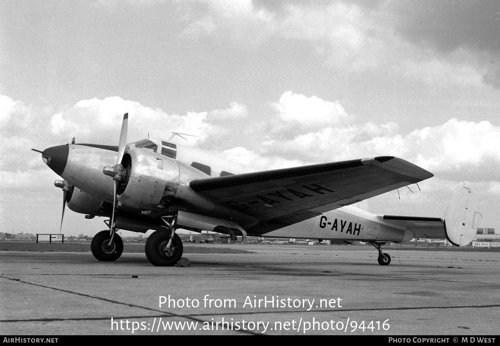 Aircraft Photo of G-AYAH | Beech D18S | Sagittair | AirHistory.net #94416