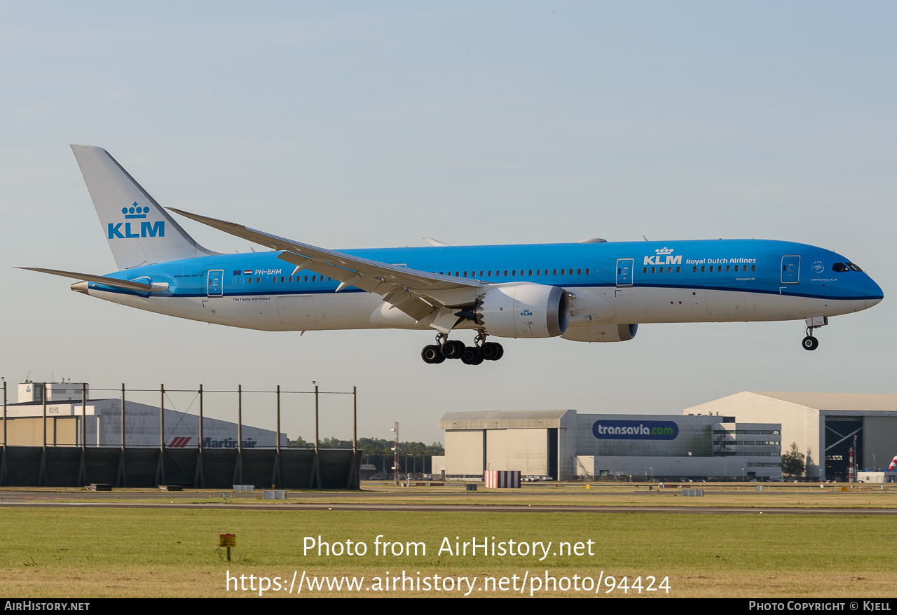 Aircraft Photo of PH-BHM | Boeing 787-9 Dreamliner | KLM - Royal Dutch Airlines | AirHistory.net #94424