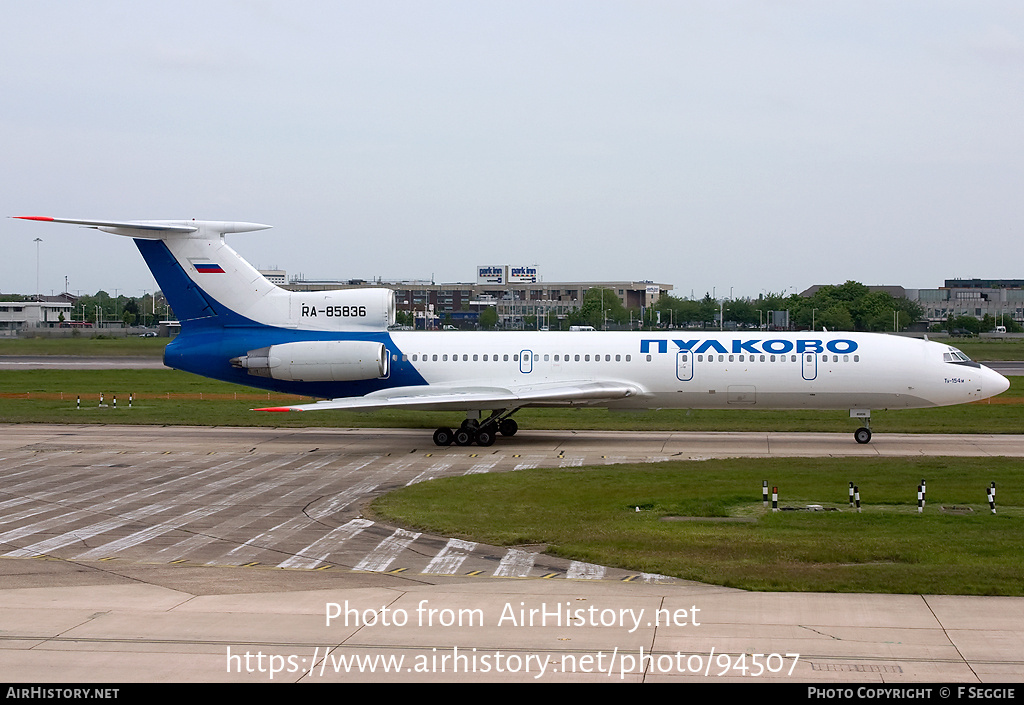 Aircraft Photo of RA-85836 | Tupolev Tu-154M | Pulkovo Airlines | AirHistory.net #94507