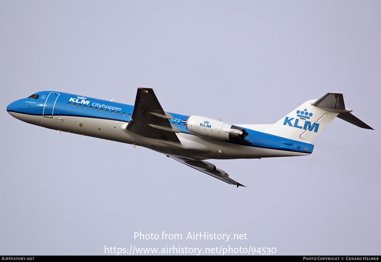 Aircraft Photo of PH-KZS | Fokker 70 (F28-0070) | KLM Cityhopper | AirHistory.net #94530