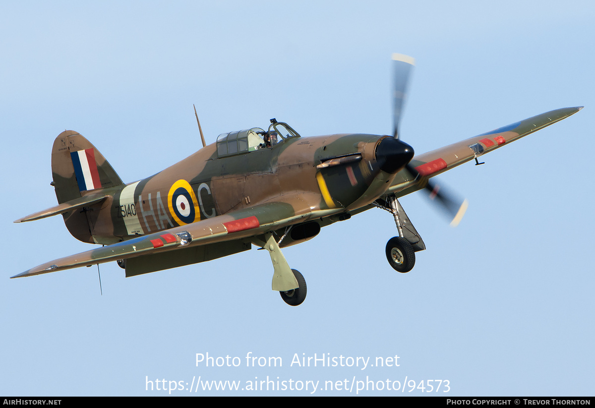 Aircraft Photo of G-HURI / Z5140 | Hawker Hurricane Mk12A | UK - Air Force | AirHistory.net #94573