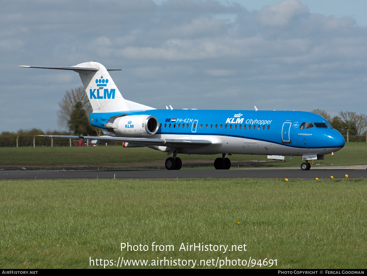 Aircraft Photo of PH-KZM | Fokker 70 (F28-0070) | KLM Cityhopper | AirHistory.net #94691