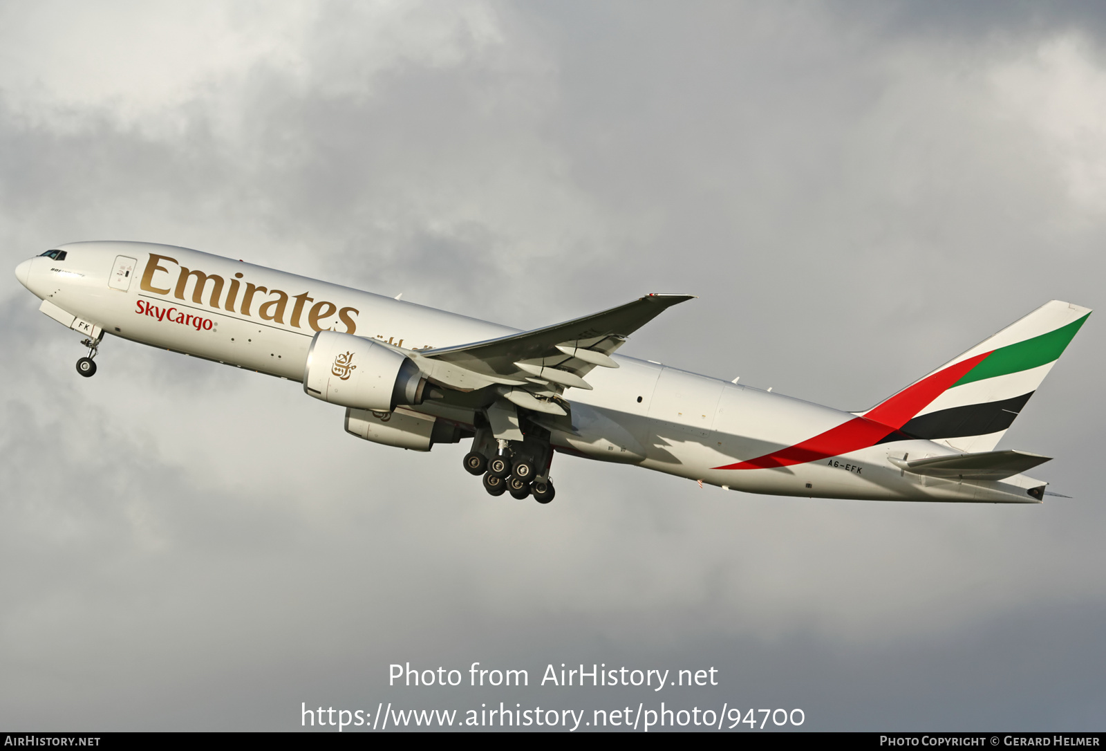 Aircraft Photo of A6-EFK | Boeing 777-F1H | Emirates SkyCargo | AirHistory.net #94700