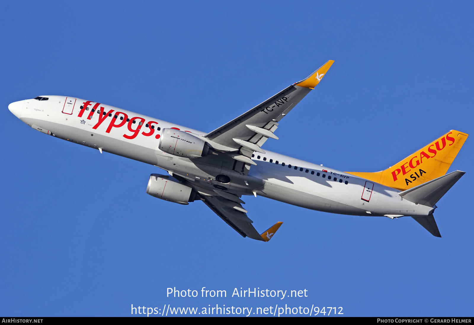 Aircraft Photo of TC-AVP | Boeing 737-82R | Pegasus Asia | AirHistory.net #94712