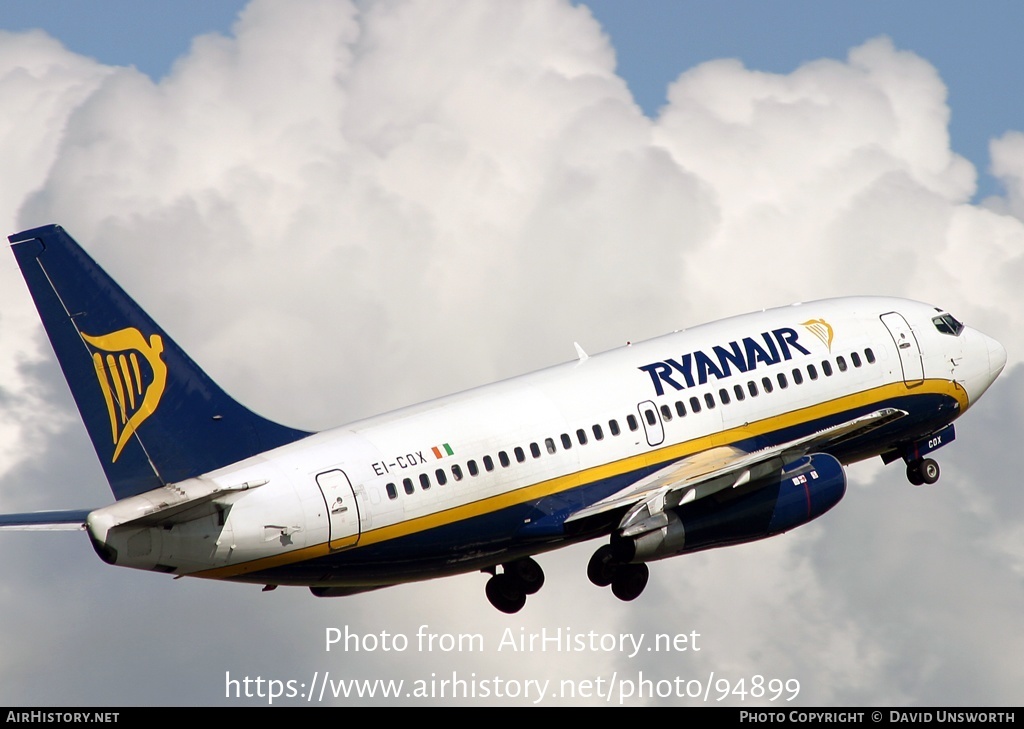 Aircraft Photo of EI-COX | Boeing 737-230/Adv | Ryanair | AirHistory.net #94899