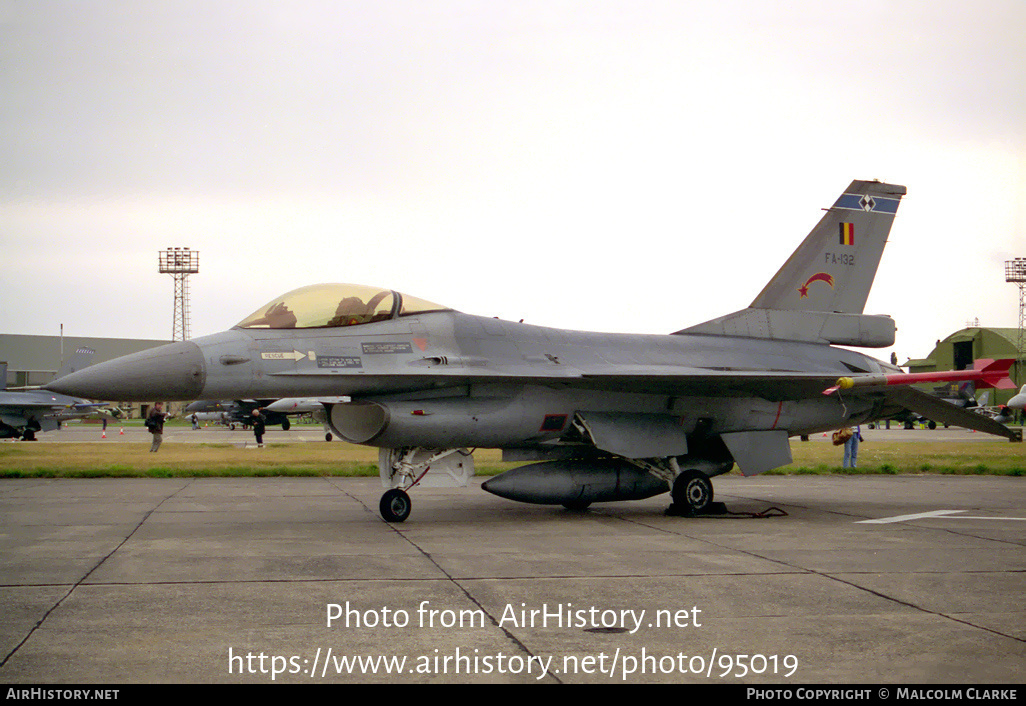 Aircraft Photo of FA-132 | General Dynamics F-16A Fighting Falcon | Belgium - Air Force | AirHistory.net #95019