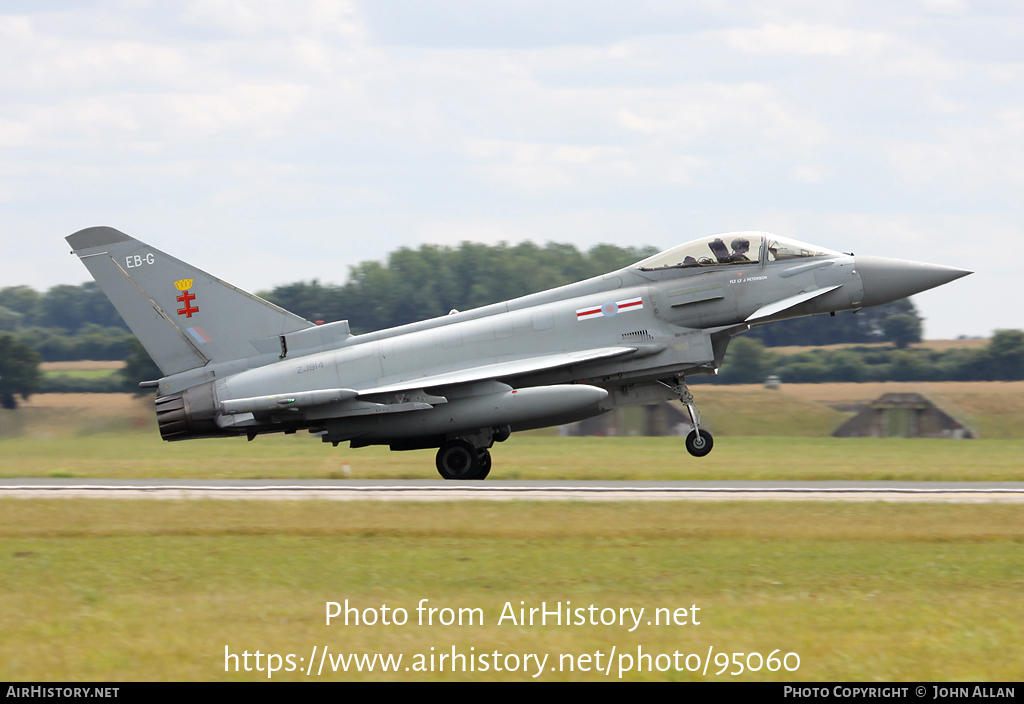 Aircraft Photo of ZJ914 | Eurofighter EF-2000 Typhoon FGR4 | UK - Air Force | AirHistory.net #95060