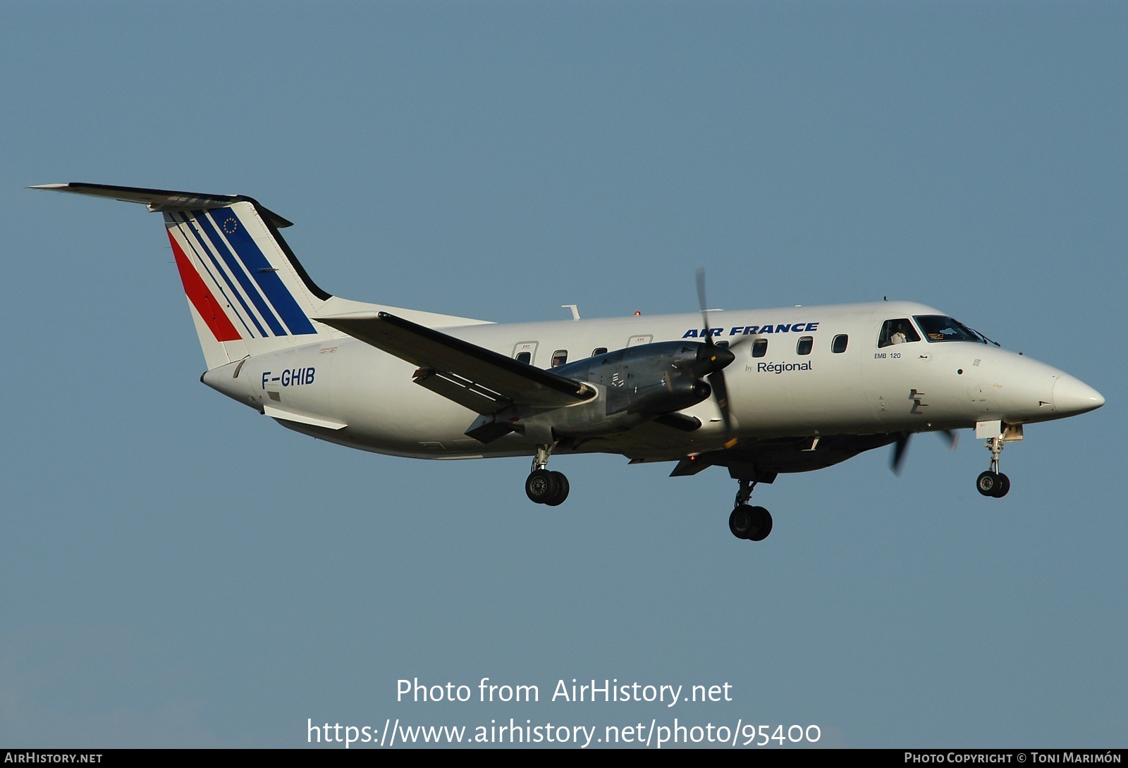 Aircraft Photo of F-GHIB | Embraer EMB-120ER Brasilia | Air France | AirHistory.net #95400