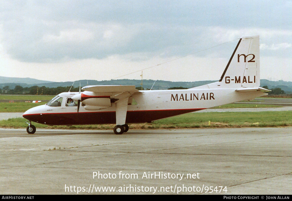 Aircraft Photo of G-MALI | Britten-Norman BN-2A-21 Islander | Malinair | AirHistory.net #95474