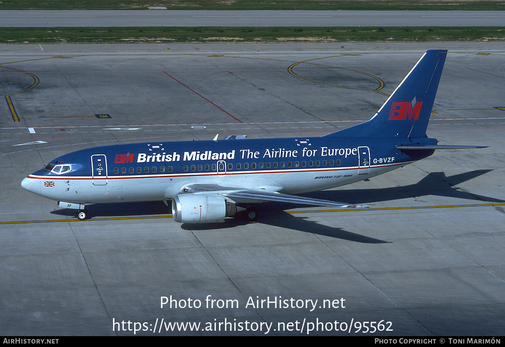 Aircraft Photo of G-BVZF | Boeing 737-59D | British Midland Airways - BMA | AirHistory.net #95562