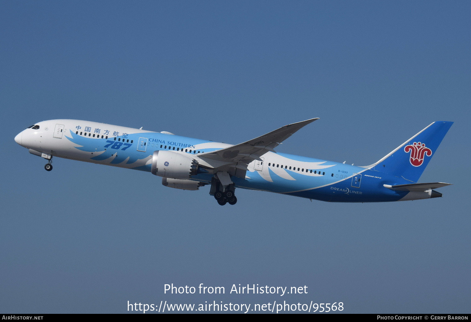 Aircraft Photo of B-1293 | Boeing 787-9 Dreamliner | China Southern Airlines | AirHistory.net #95568