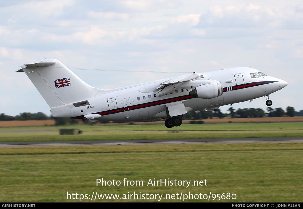 Aircraft Photo of ZE701 | British Aerospace BAe-146 CC.2 | UK - Air Force | AirHistory.net #95680