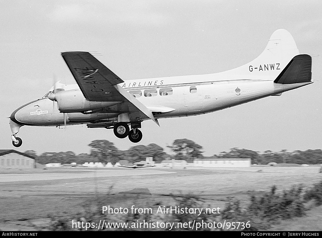 Aircraft Photo of G-ANWZ | De Havilland D.H. 114 Heron 1B | Jersey Airlines | AirHistory.net #95736